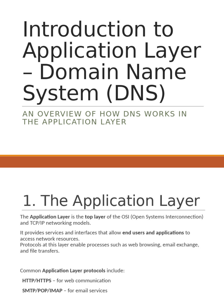 Understanding DNS in Application Layer | PDF | Domain Name System ...
