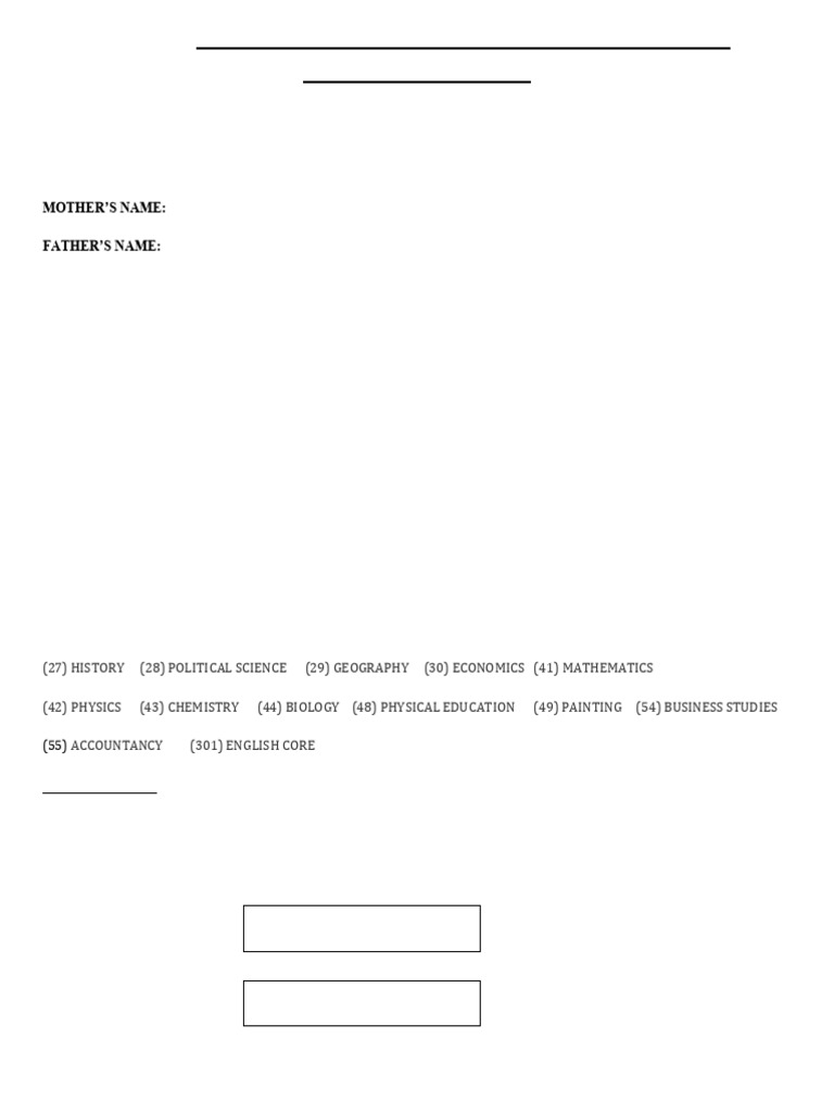Xi Format of Stu - Details | PDF