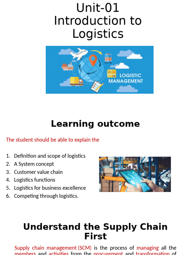 Introduction to Logistics Management | PDF | Logistics | Warehouse