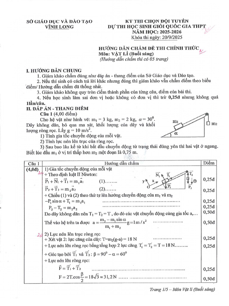Đề Và Hdc Ngày 1, 2 | PDF