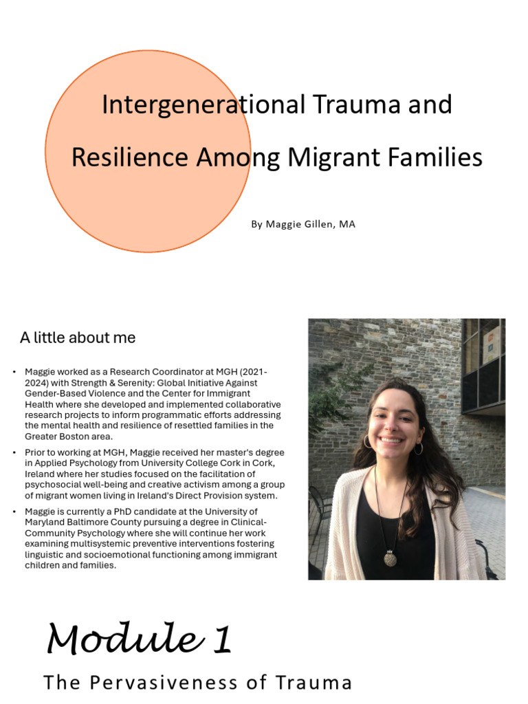 Intergenerational Trauma in Migrant Families | PDF | Psychological ...