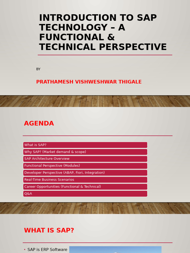 Introduction to SAP Technology Overview | PDF | Enterprise Resource ...