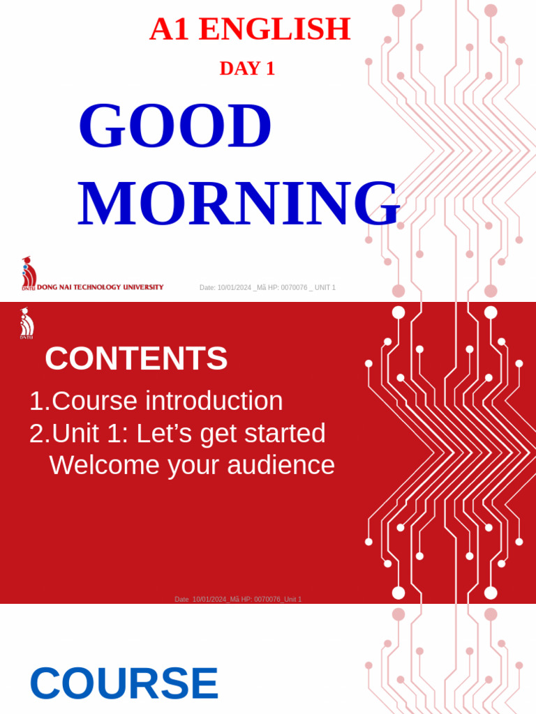 A1 English Course: Unit 1 Overview | PDF