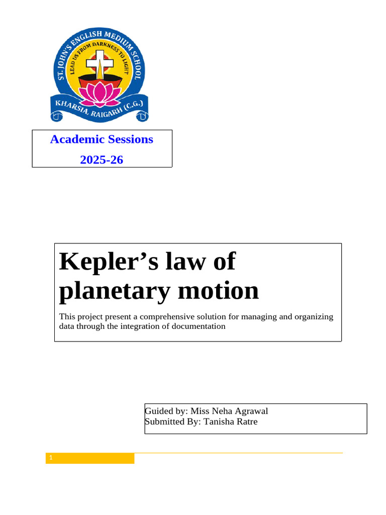 Physics Project | PDF | Orbit | Planets