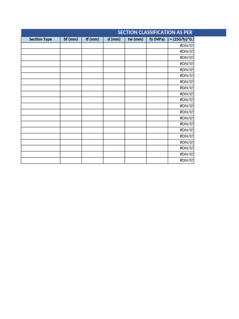 Section_Classification_IS800 | PDF