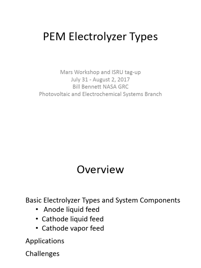 Types of PEM Electrolyzers Explained | PDF | Physical Chemistry ...