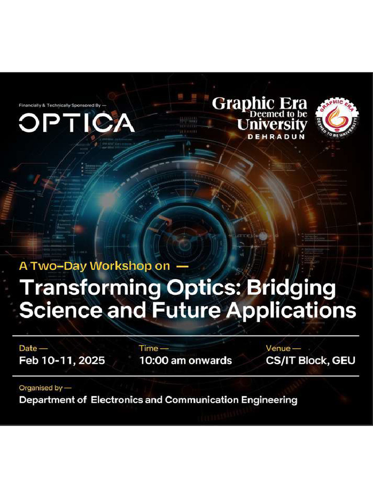OPTICA Workshop Final | PDF | Artificial Intelligence | Intelligence ...