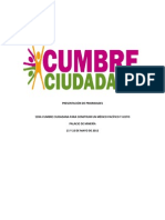 Concluisiones de Cumbre Ciudadana 2012