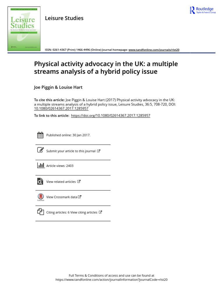 UK Physical Activity Policy Analysis | PDF | Policy