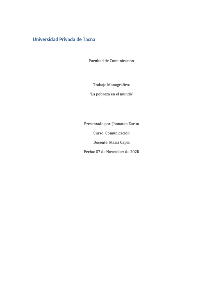 Análisis de la pobreza global y ODS | PDF | Pobreza | Pobreza e indigencia
