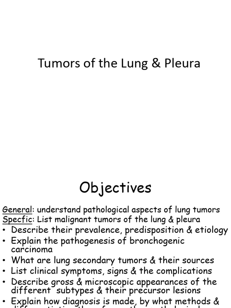 Lung Tumors Y3 13 - October 2025 | PDF | Lung Cancer | Carcinoma
