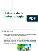 Historia de La BiotecnologiA