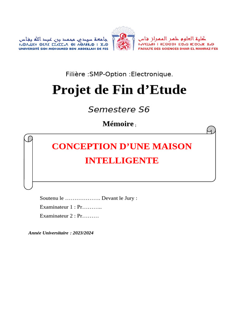 Conception Maison Intelligente SMP 2023 | PDF