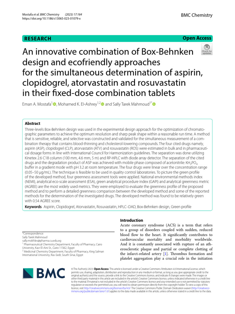 Eco-Friendly HPLC Method for Drug Analysis | PDF | Errors And Residuals