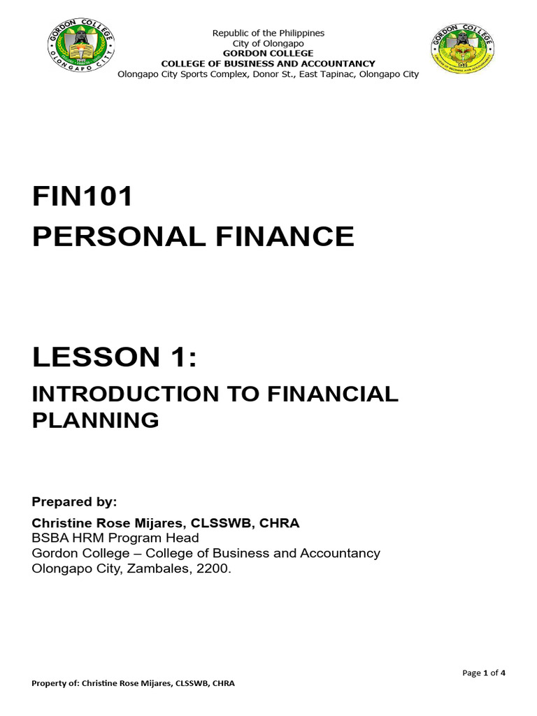 Personal Finance: Financial Planning Guide | PDF | Investing | Real ...