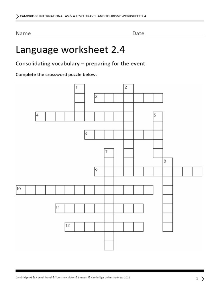 Travel & Tourism Vocabulary Worksheet | PDF | Human Communication