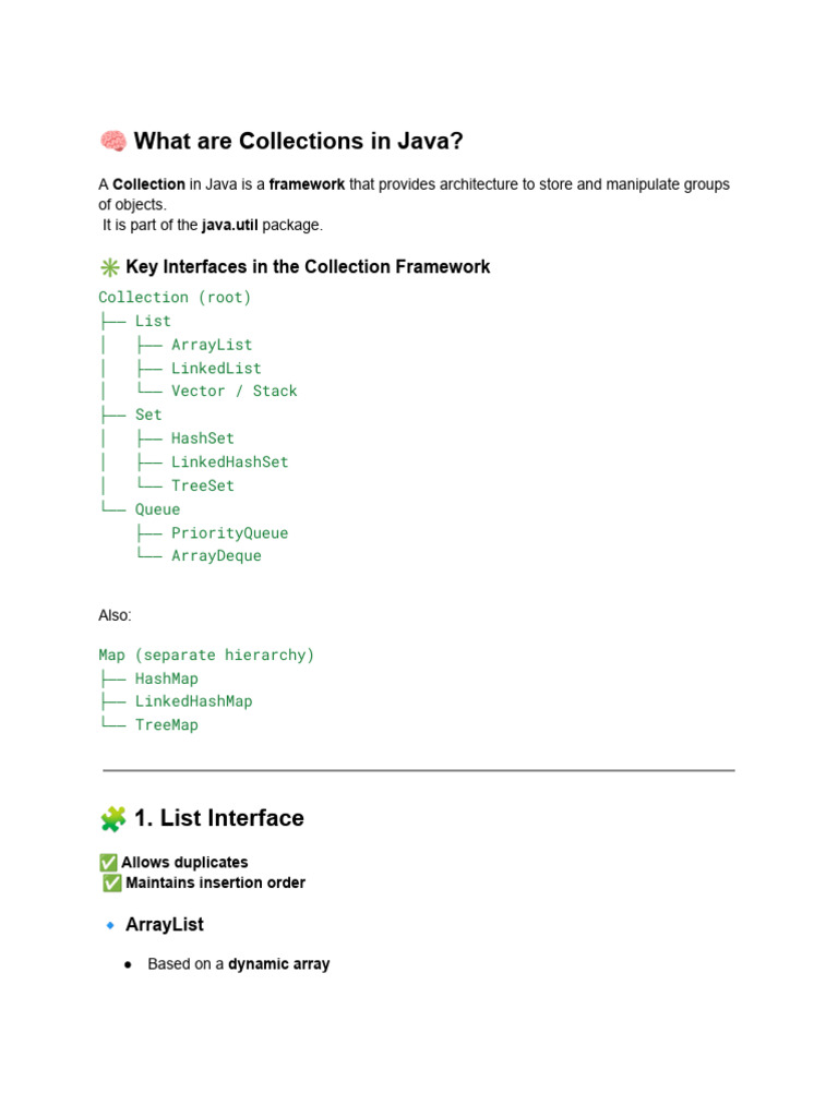 Understanding Java Collections Framework | PDF