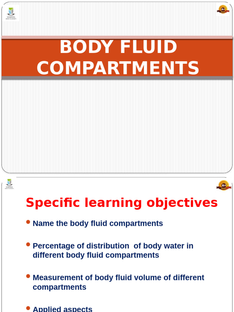 Body Fluid Compartments Overview | PDF | Physiology | Cell Biology