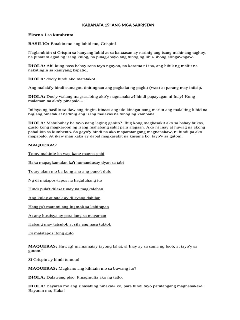Final Script For Theater Noli Me | PDF