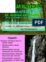 Kuliah 14 (Motivasi) Psikologi Pendidikan