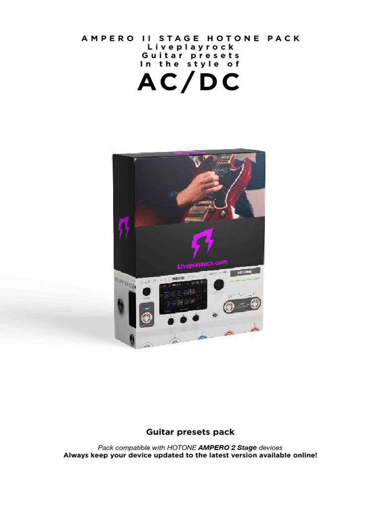 AC/DC Guitar Presets for Ampero II | PDF | Guitars | Guitar Family ...