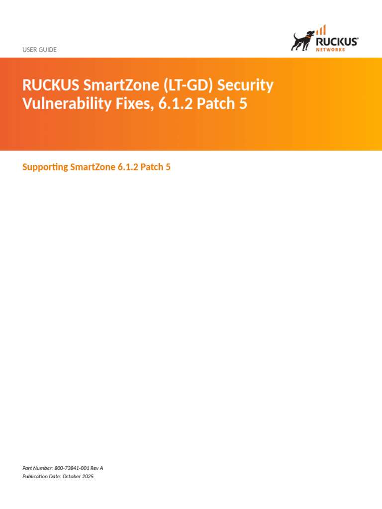 RUCKUS SmartZone 6.1.2 Patch 5 Guide | PDF | Legal Liability | Damages