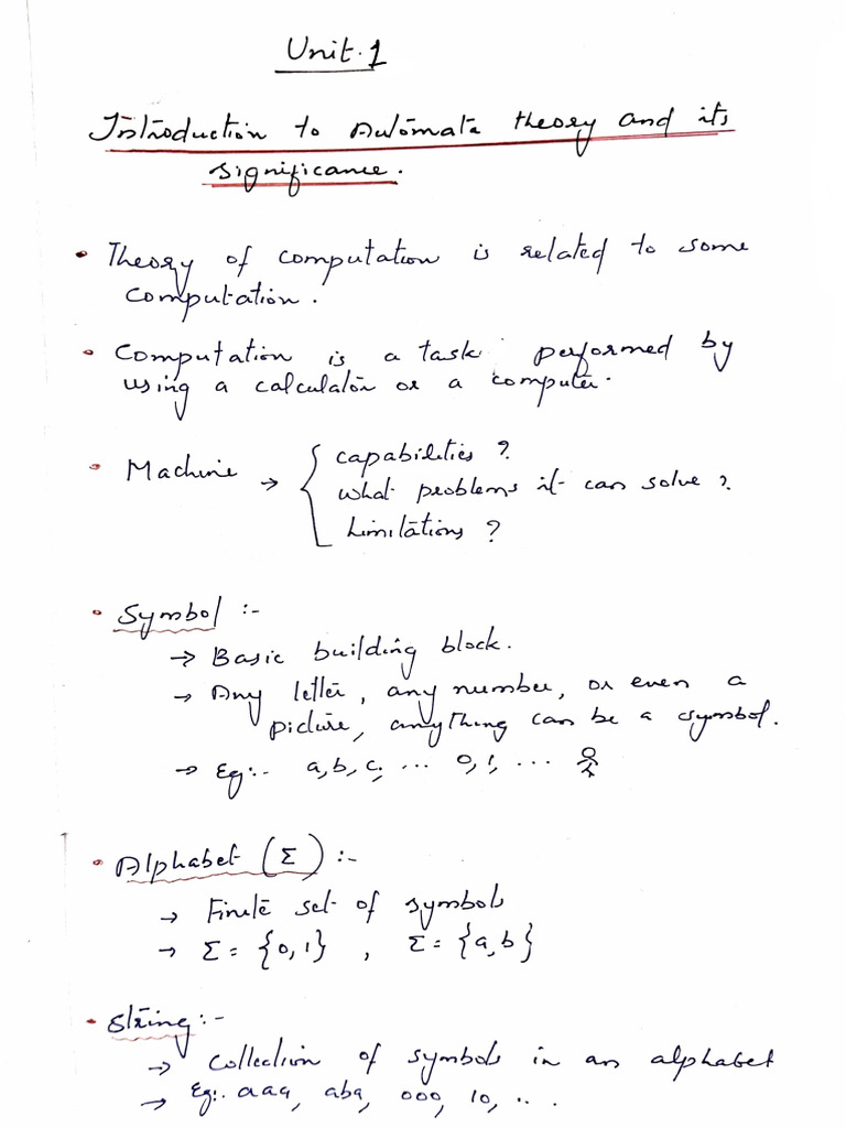 ToC - UNIT 1 | PDF