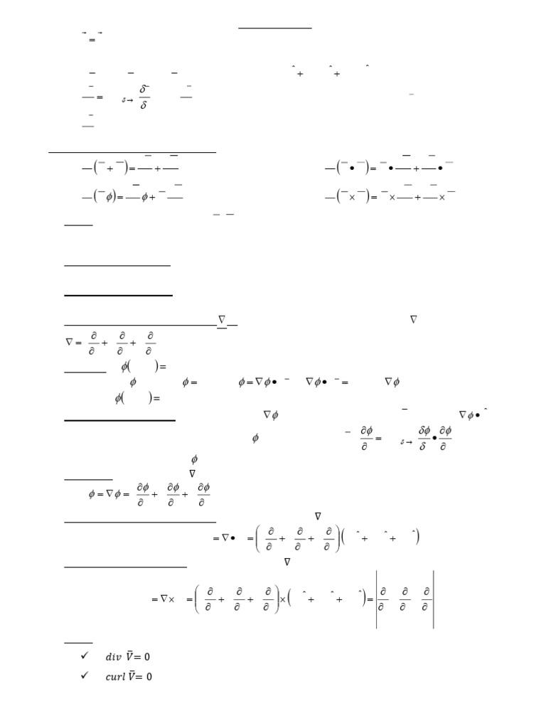 Vector Calculus Formula | PDF | Functions And Mappings | Differential ...