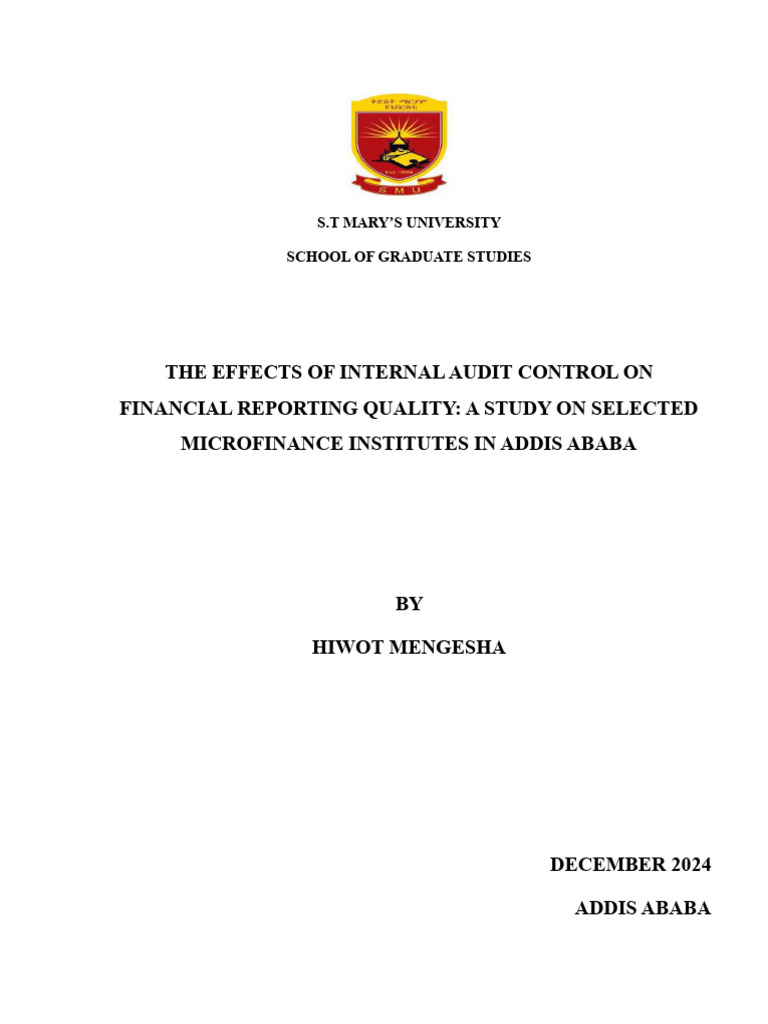 Internal Audit Impact on Financial Quality | PDF | Internal Control ...