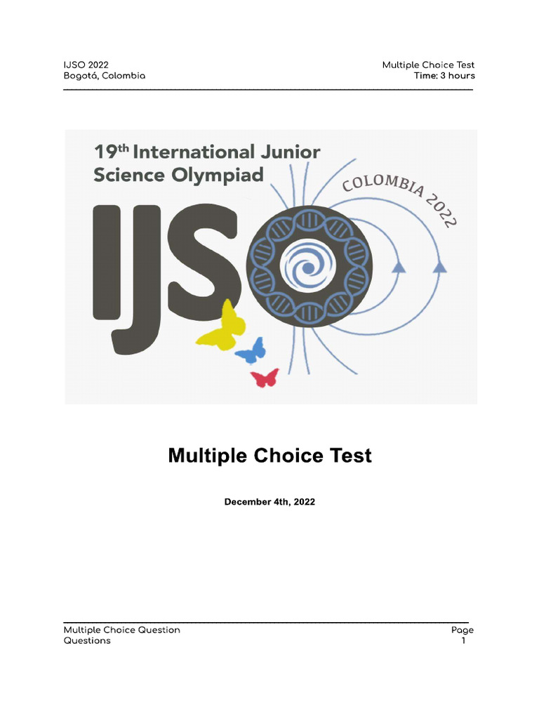 IJSO 2022-Question Paper | PDF