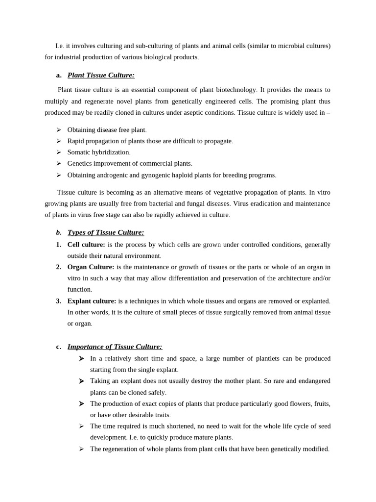 Plant Tissue Culture and Transgenics Guide | PDF | Plants | Genetic ...