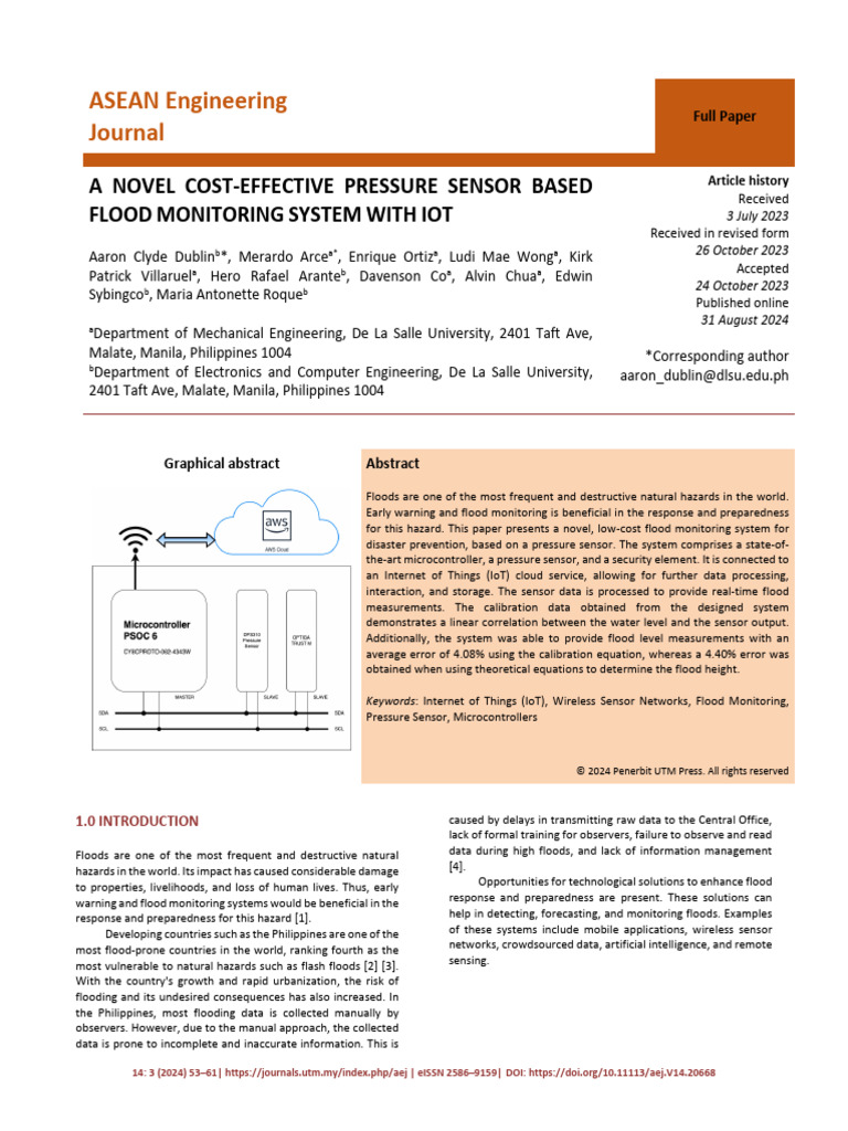 Cost-Effective IoT Flood Monitoring System | PDF | Internet Of Things ...