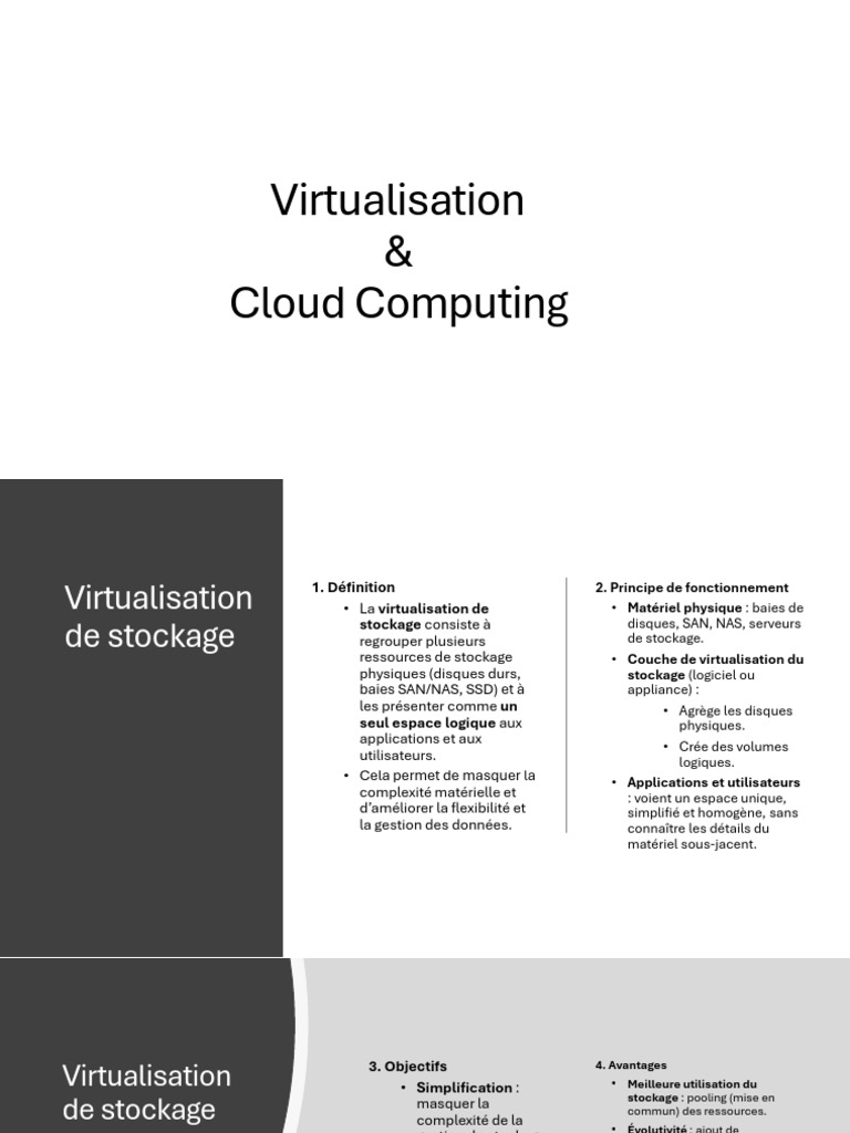 Virtualisation de Stockage et Réseau | PDF | Virtualisation | Machine ...