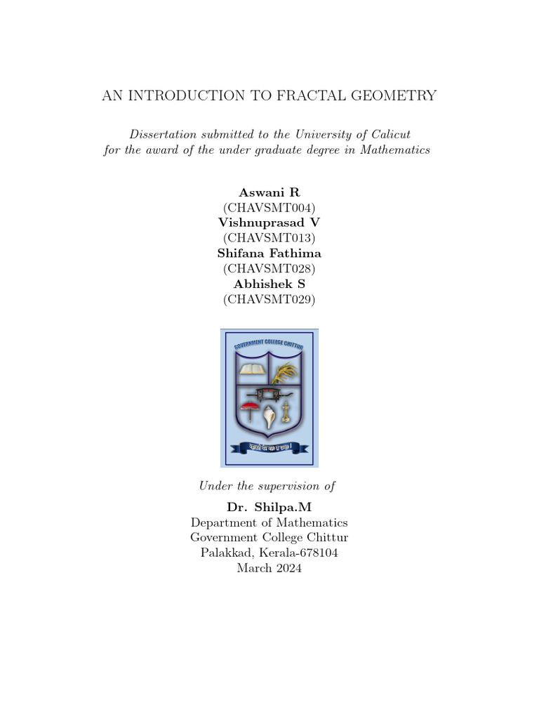 Introduction to Fractal Geometry | PDF | Fractal | Dimension