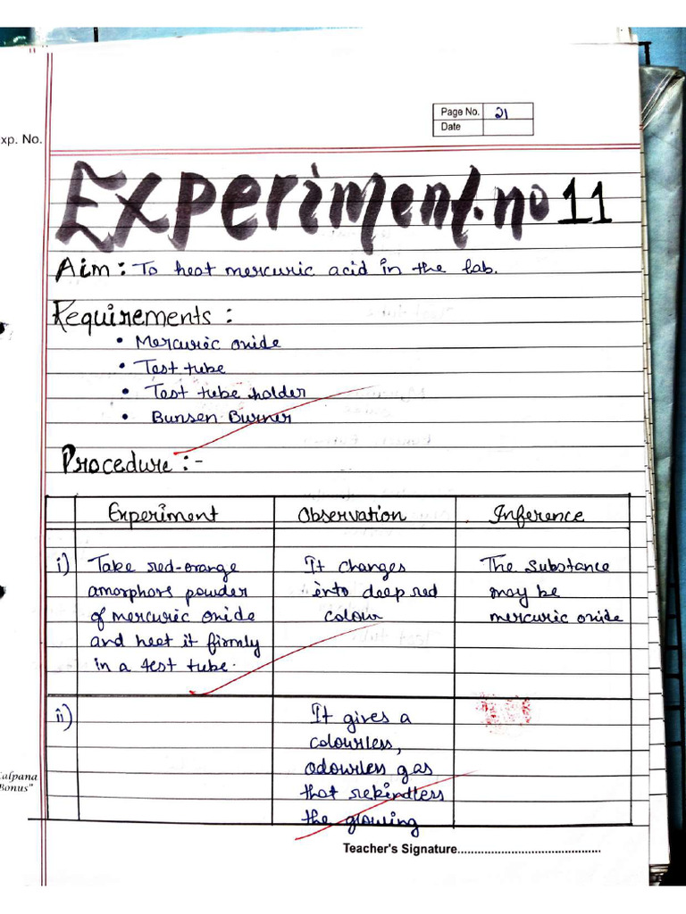 Class 10th Chemistry Practical - Compressed | PDF