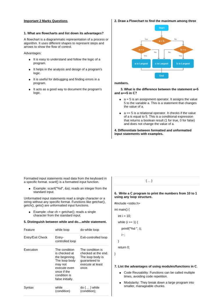 Key C Programming Concepts Explained | PDF | Parameter (Computer ...