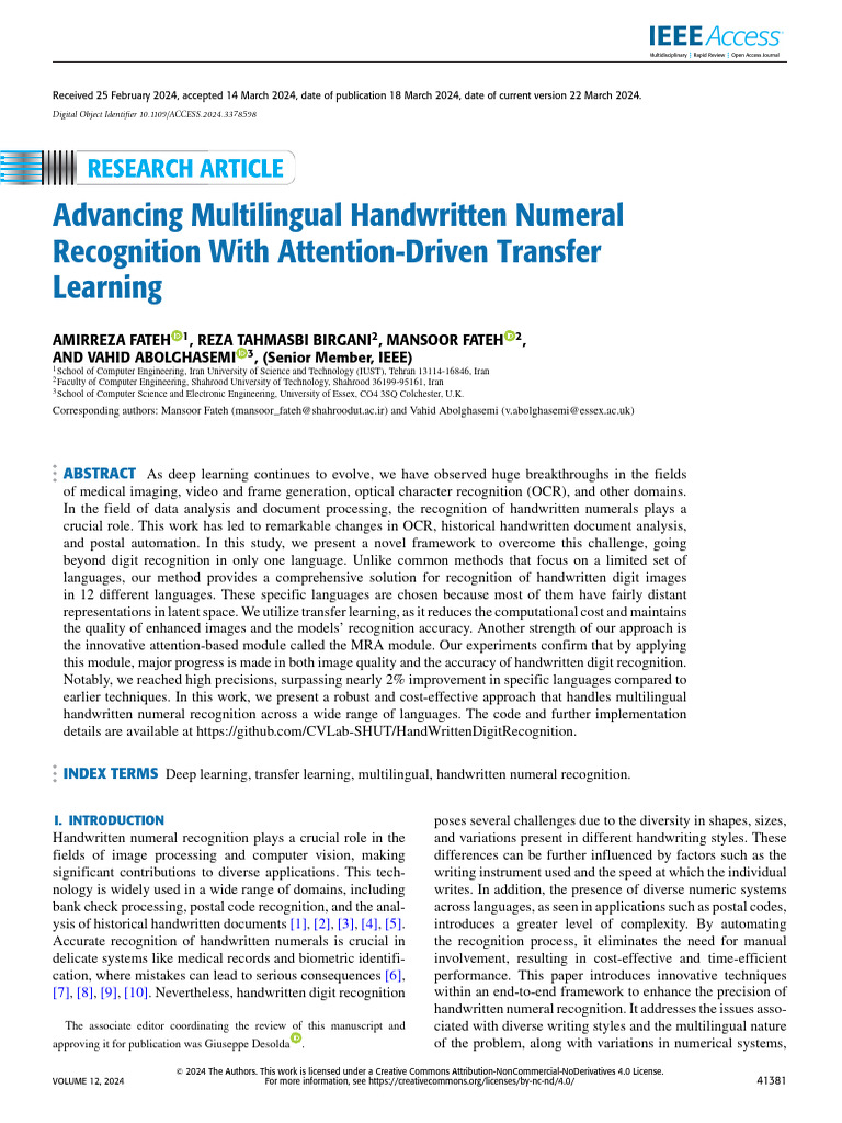 Picture of Advancing Multilingual Handwritten Numeral Recognition With Attention ...
