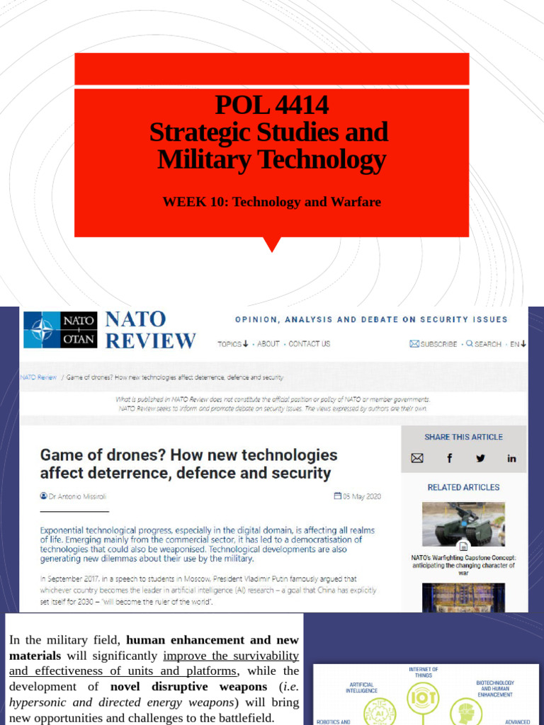 Technology's Impact on Modern Warfare | PDF | Artificial Intelligence ...