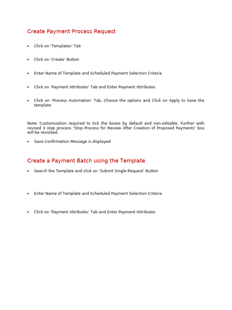 Create and Manage Payment Templates | PDF