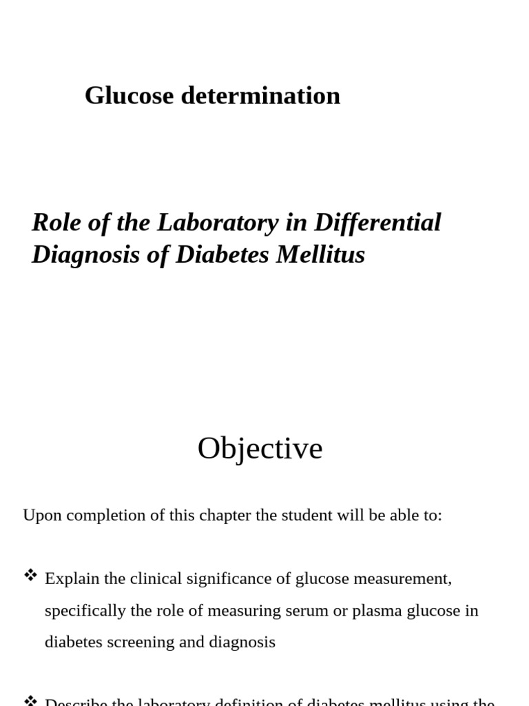 Laboratory Role in Diabetes Diagnosis | PDF | Glycated Hemoglobin ...