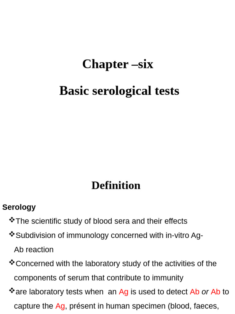 Serological Tests Overview and Applications | PDF | Diagnosis Of Hiv ...