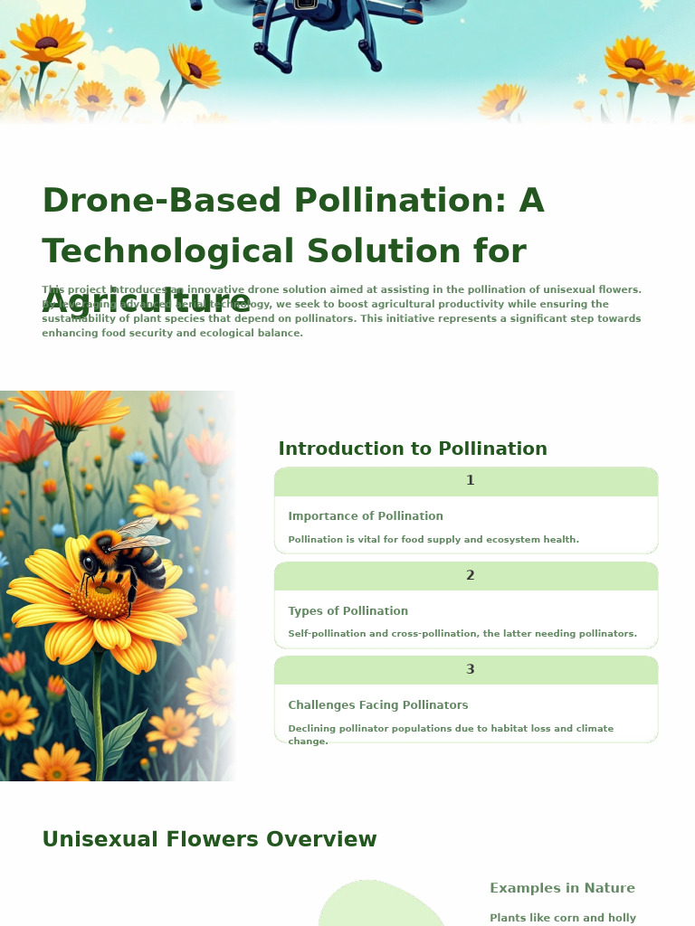 Drone Pollination for Unisexual Flowers | PDF | Pollination | Agriculture