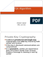 RSA Algorithm: Adeel Iqbal MS-10-04