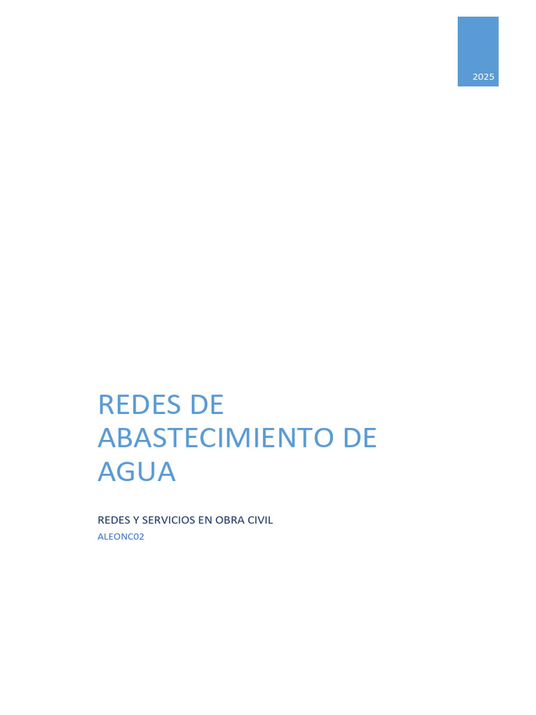 Red de Abastecimiento Parte 2 | PDF | Agua
