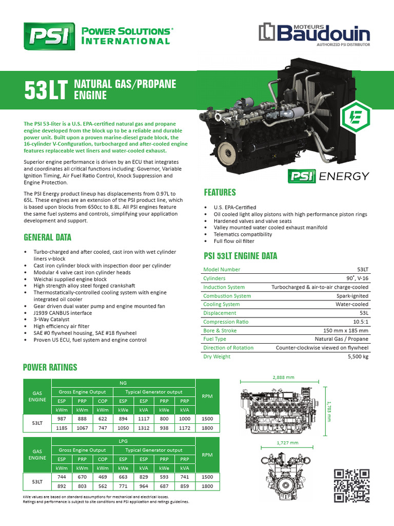 Natural Gas/Propane Engine: Features | PDF | Engines | Cylinder (Engine)