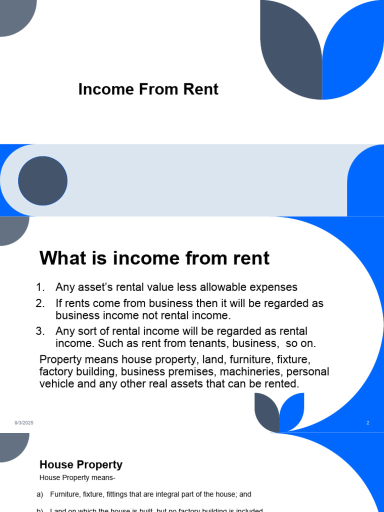 Understanding Rental Income and Deductions | PDF | Renting | Tax Deduction
