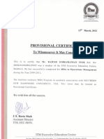 MBA Certificate Provisional Letter