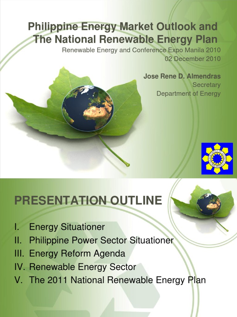 Philippine Energy Market Outlook and The National RE Plan - 2010 | PDF
