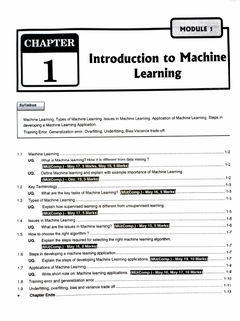 Introduction to Machine Learning Concepts | PDF | Machine Learning ...