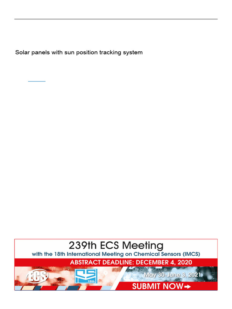 Solar Panels With Sun Position Tracking System | PDF | Photovoltaics ...